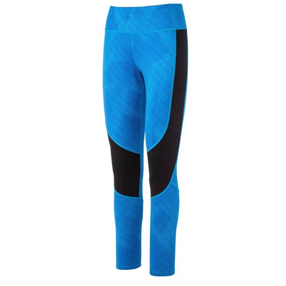 Leggings Mizuno Voleibol April Ross Impulse Long - Mulher - Azuis/Pretas - JGSYI8064